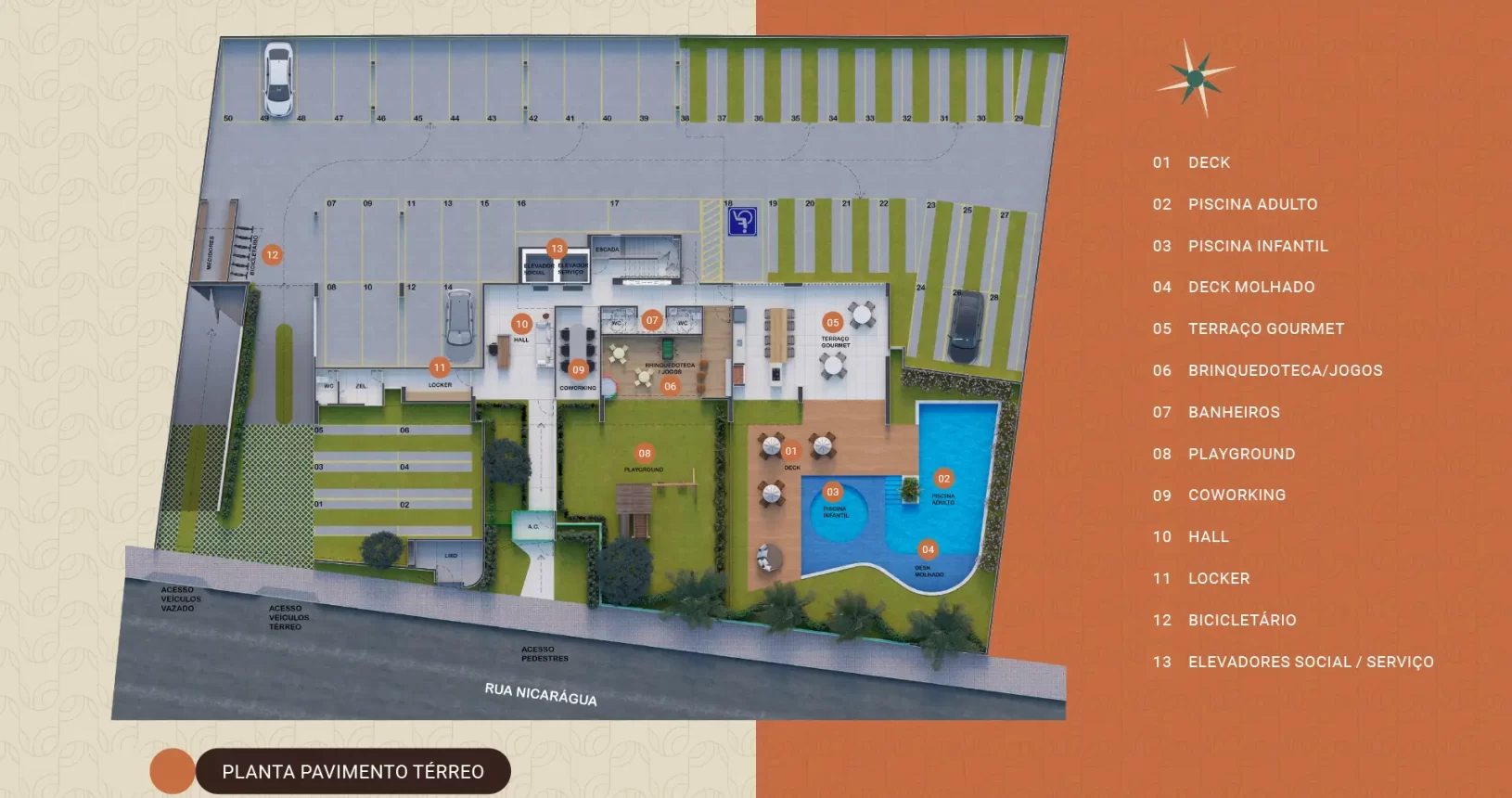Edf. Praça das Laranjeiras - Planta Pavimento Térreo