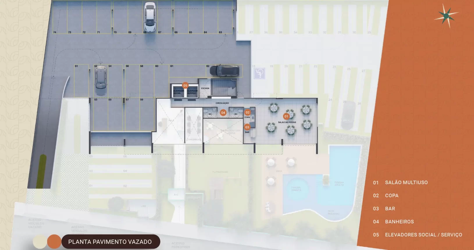 Edf. Praça das Laranjeiras - Planta Pavimento Vazado